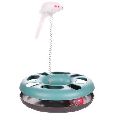 Flamingo Διαδραστικό Παιχνίδι Γάτας  Ρόδα Τρεξίματος με Παιχνίδι Ελατήριου